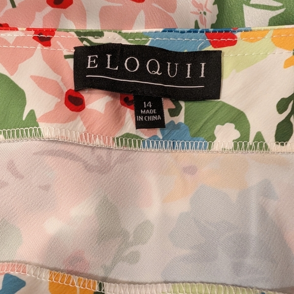 Floral print satin skirt - size 14 - Eloquii - Picture 2 of 5